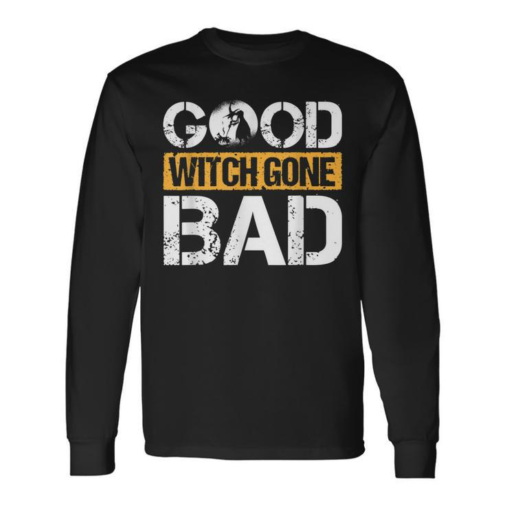 Retro Vintage Halloween Costume Good Witch Gone Bad Long Sleeve T-Shirt