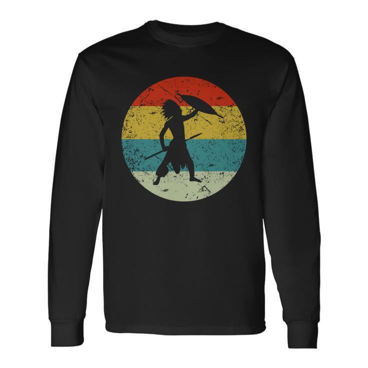 Retro Vintage Indian Warrior Long Sleeve T-Shirt Gifts ideas