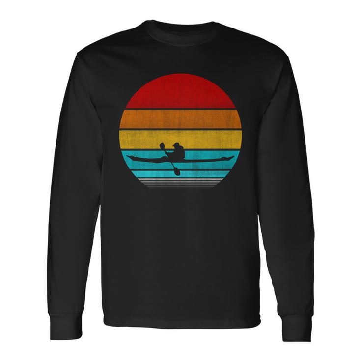 Retro Vintage Kayak V2 Long Sleeve T-Shirt