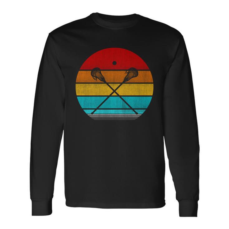 Retro Vintage Lacrosse V2 Long Sleeve T-Shirt