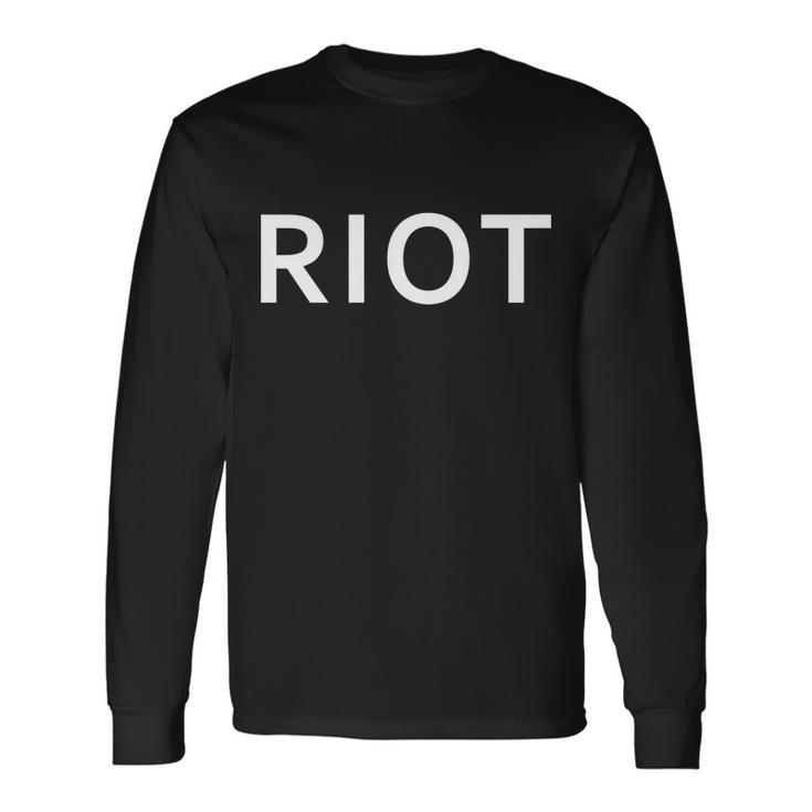 Riot Vintage Classic Logo Tshirt Long Sleeve T-Shirt