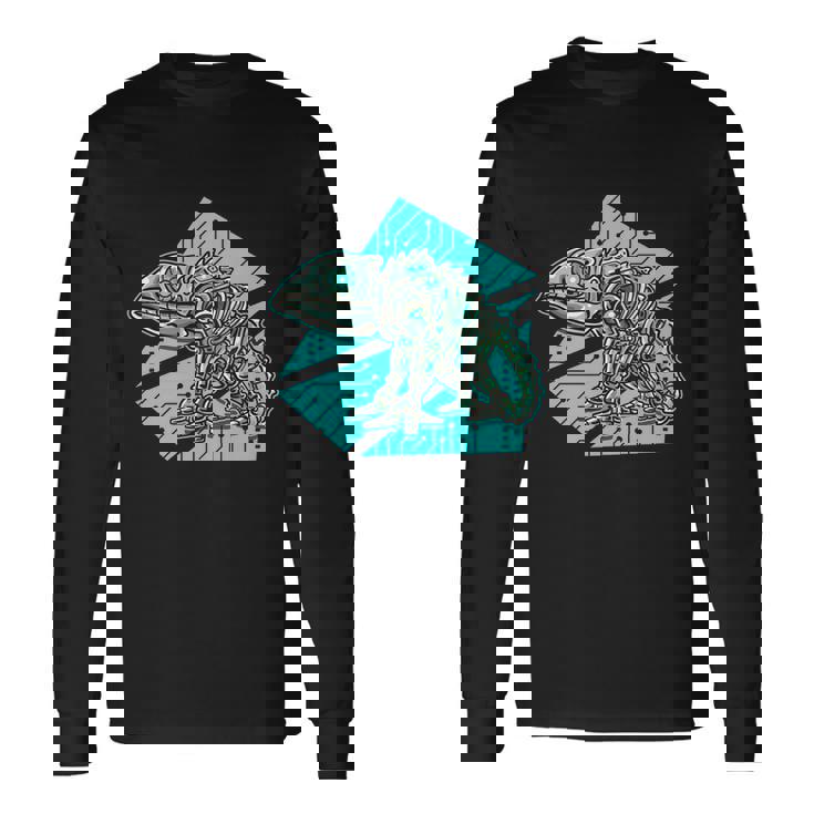 Robotic Chameleon For Reptile Lovers Lizard Lovers Long Sleeve T-Shirt