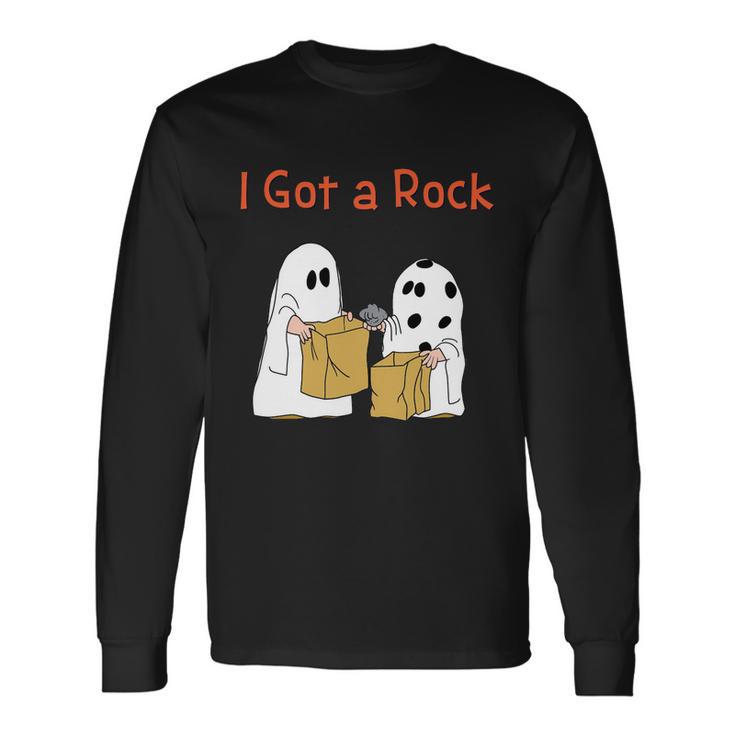 I Got A Rock Lazy Day Halloween Costume Trick Or Treat Long Sleeve T-Shirt