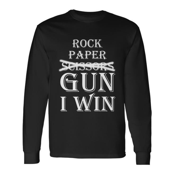 Rock Paper Gun I Win Tshirt Long Sleeve T-Shirt
