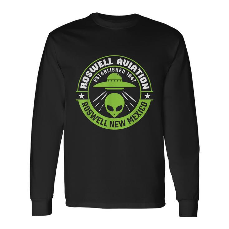 Roswell Aviation Established 1947 Roswell Alien Tshirt Long Sleeve T-Shirt