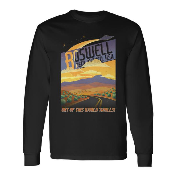 Roswell New Mexico Travel Poster Long Sleeve T-Shirt