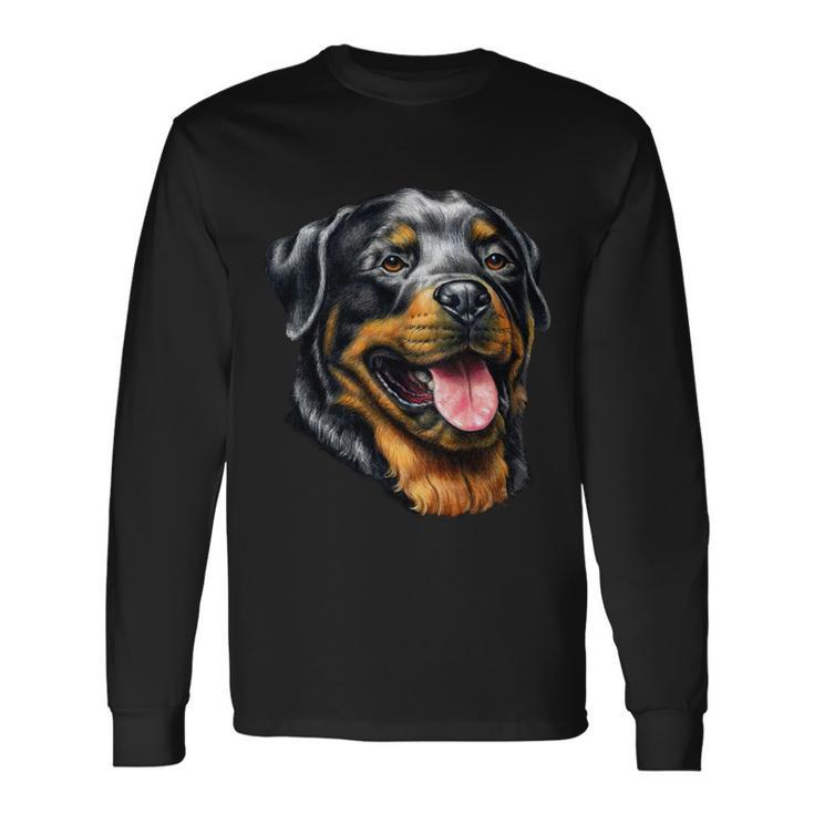 Rottweiler Face Long Sleeve T-Shirt