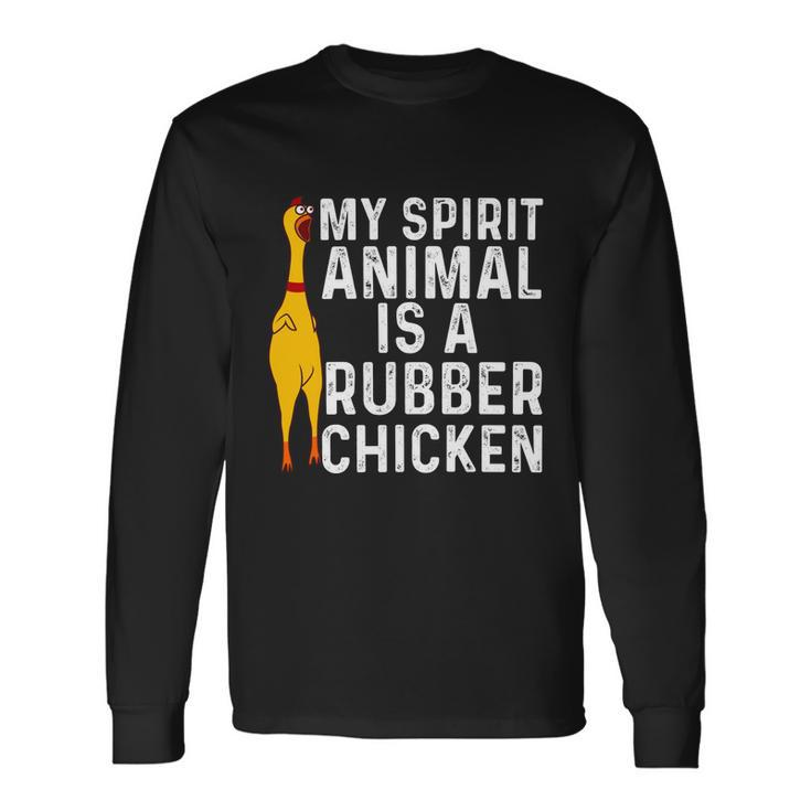 Rubber Chicken Men Women Rubber Chicken Costume Long Sleeve T-Shirt