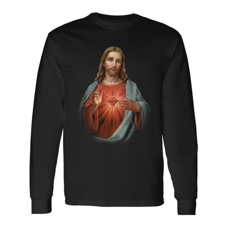 Sacred Heart Of Jesus V2 Long Sleeve T-Shirt