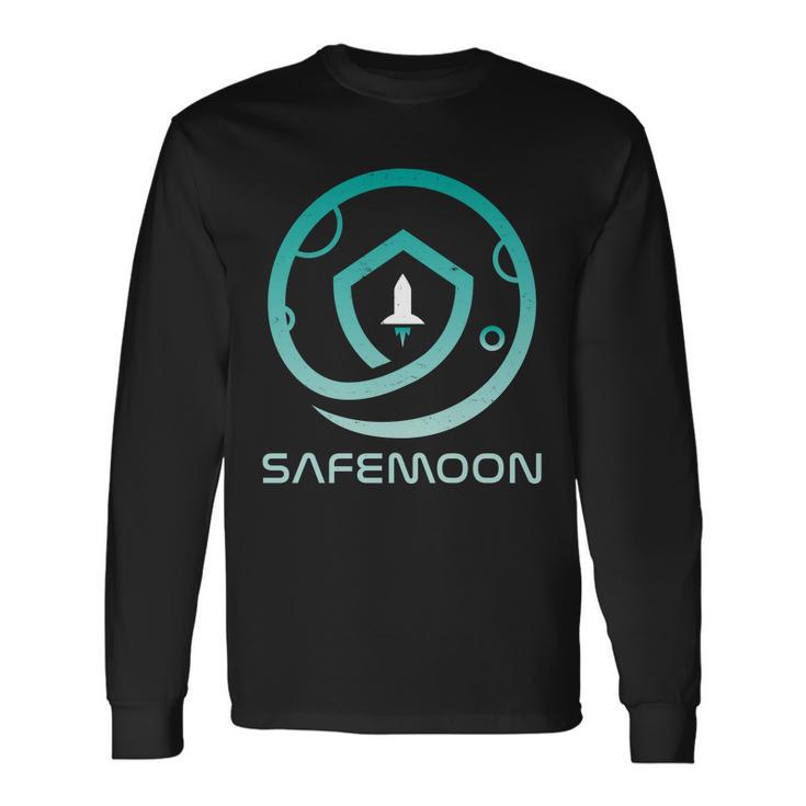 Safemoon Cryptocurrency Logo With Name Long Sleeve T-Shirt