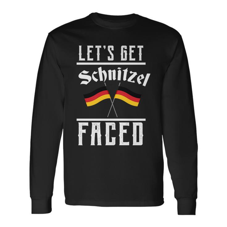 Lets Get Schnitzel Faced Tshirt Long Sleeve T-Shirt