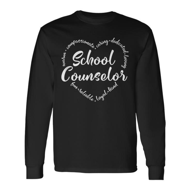 School Counselor Guidance Counselor Schools Counseling V2 Long Sleeve T-Shirt