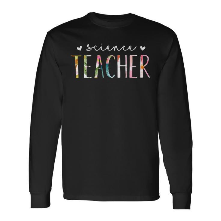 Science Teacher Cute Floral Long Sleeve T-Shirt