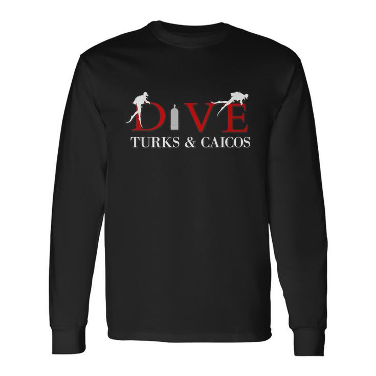 Scuba Dive Turks And Caicos Souvenir Long Sleeve T-Shirt