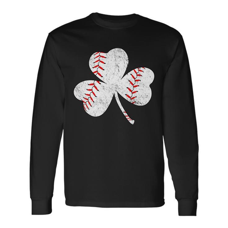 Shamrock Clover Leaf Baseball Tshirt Long Sleeve T-Shirt