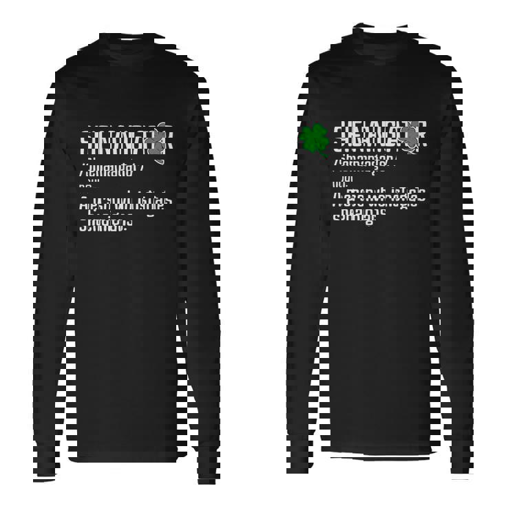 Shenanigator Definition St Patricks Day V4 Long Sleeve T-Shirt