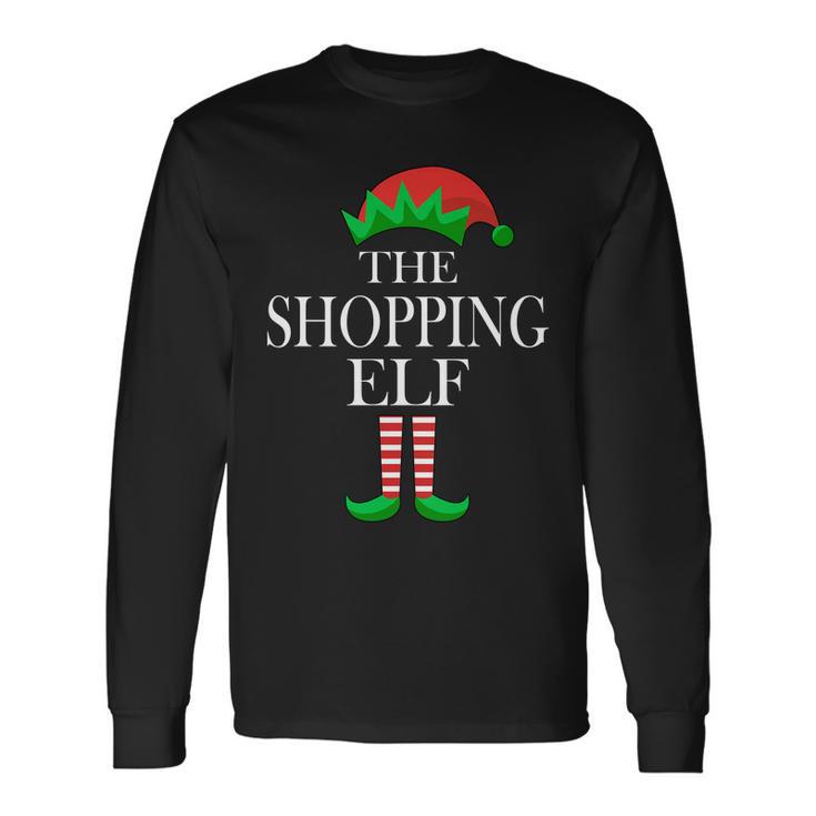 The Shopping Elf Matching Christmas Tshirt Long Sleeve T-Shirt