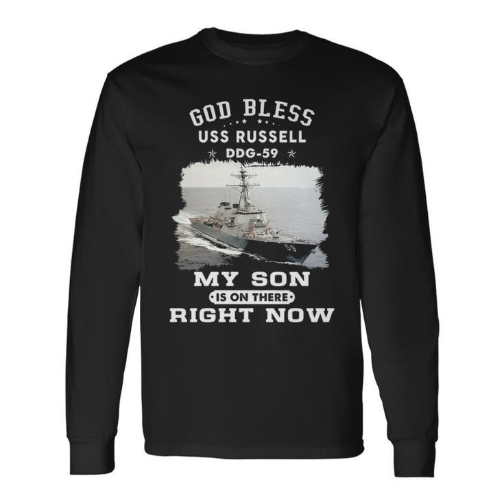 My Son Is On Uss Russell Ddg Long Sleeve T-Shirt Gifts ideas