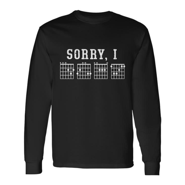 Sorry I Dgaf Hidden Message Guitar Chords Tshirt Long Sleeve T-Shirt