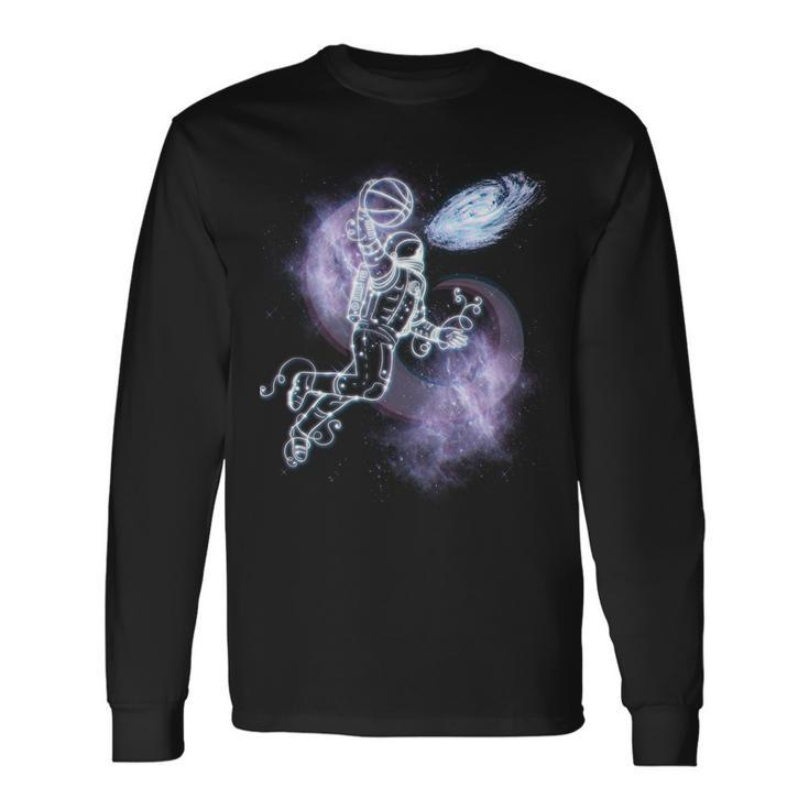 Space Astronaut Dunk Nebula Jam Long Sleeve T-Shirt