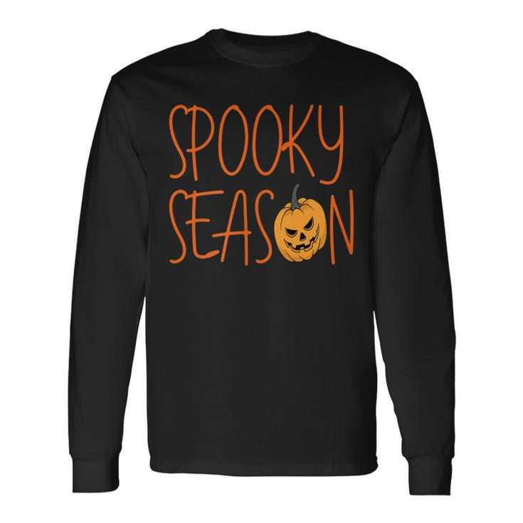 Spooky Season Cute Halloween Fall Season Long Sleeve T-Shirt