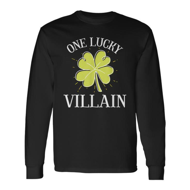 St Patricks Day Shirt Lucky Villain Men Women Long Sleeve T-Shirt T-shirt Graphic Print