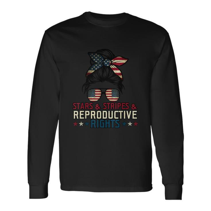 Stars Stripes Reproductive Rights American Flag V5 Long Sleeve T-Shirt Gifts ideas