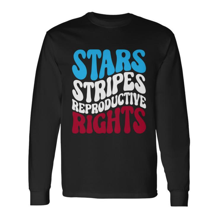 Stars Stripes Reproductive Rights Feminist Usa Pro Choice Long Sleeve T-Shirt