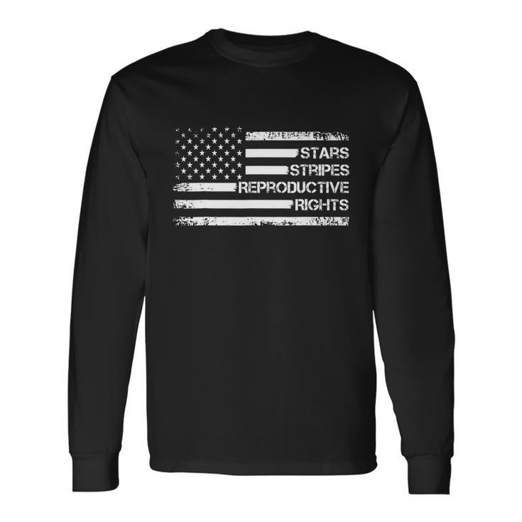 Stars Stripes Reproductive Rights Us Flag 4Th July Vintage Long Sleeve T-Shirt