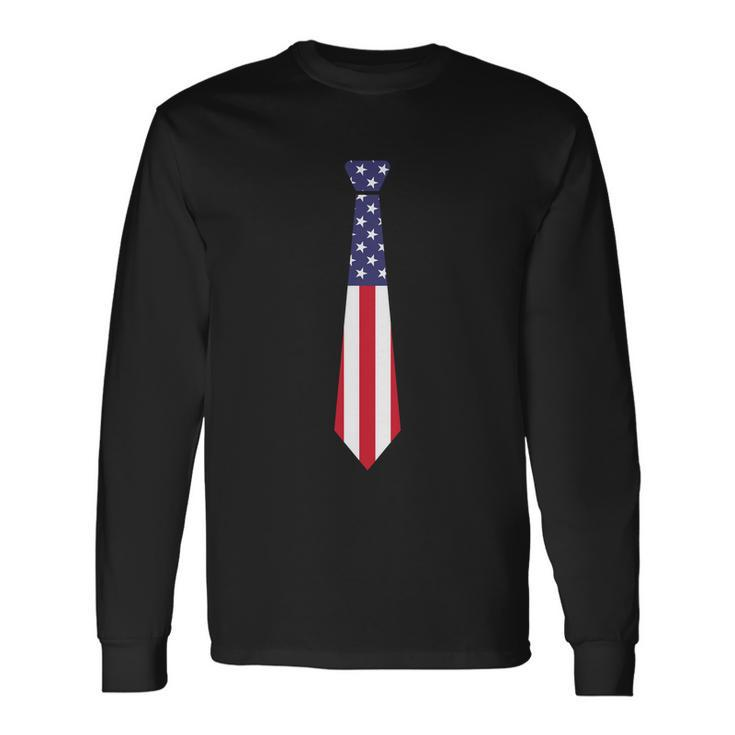 Stars Stripes Usa Flag Colors Tye Graphic 4Th Of July Plus Size Shirt Long Sleeve T-Shirt