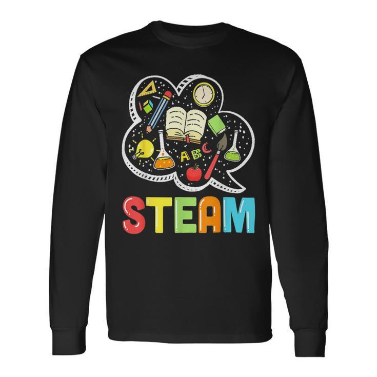 Steam Teacher And Student Back To School Stem Tee Long Sleeve T-Shirt
