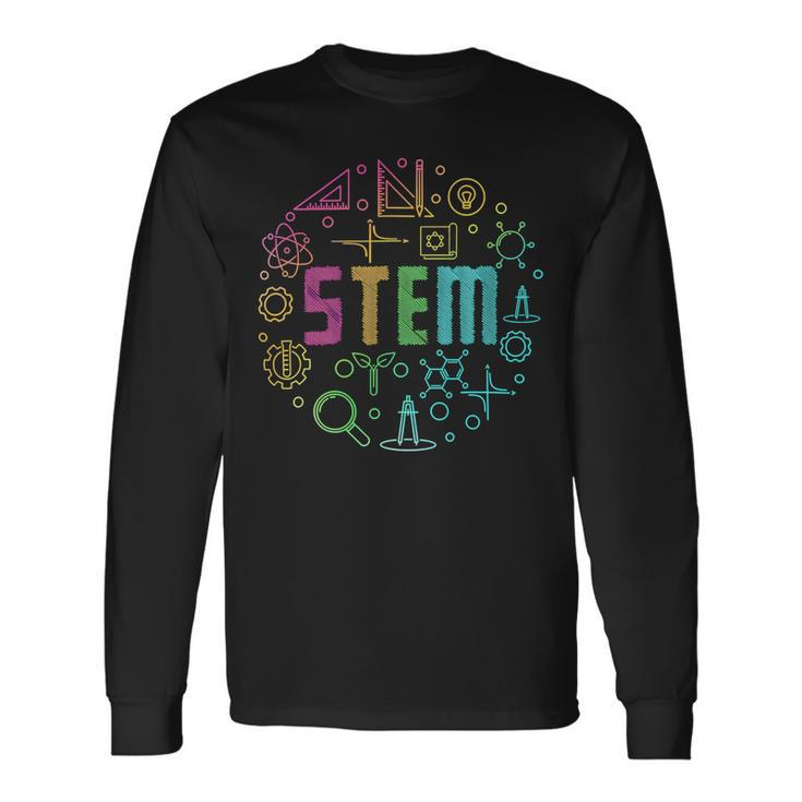 Stem Science Technology Engineering Math Teacher Long Sleeve T-Shirt Gifts ideas