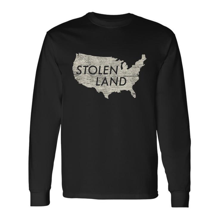 Stolen Land Native American Indigenous Tshirt Long Sleeve T-Shirt