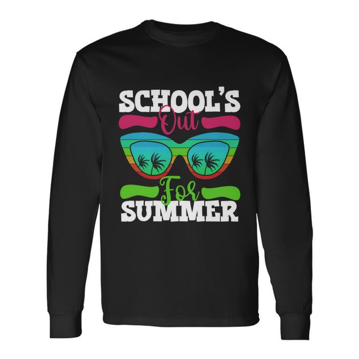 Summer Break 2022 Retro Summer Break Schools Out For Summer Cool Long Sleeve T-Shirt