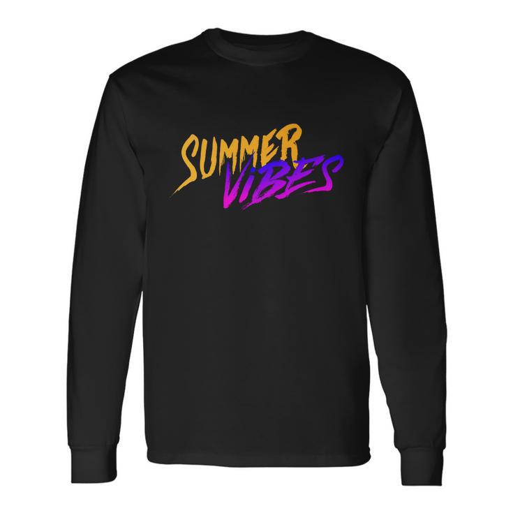 Summer Vibes Retro Long Sleeve T-Shirt