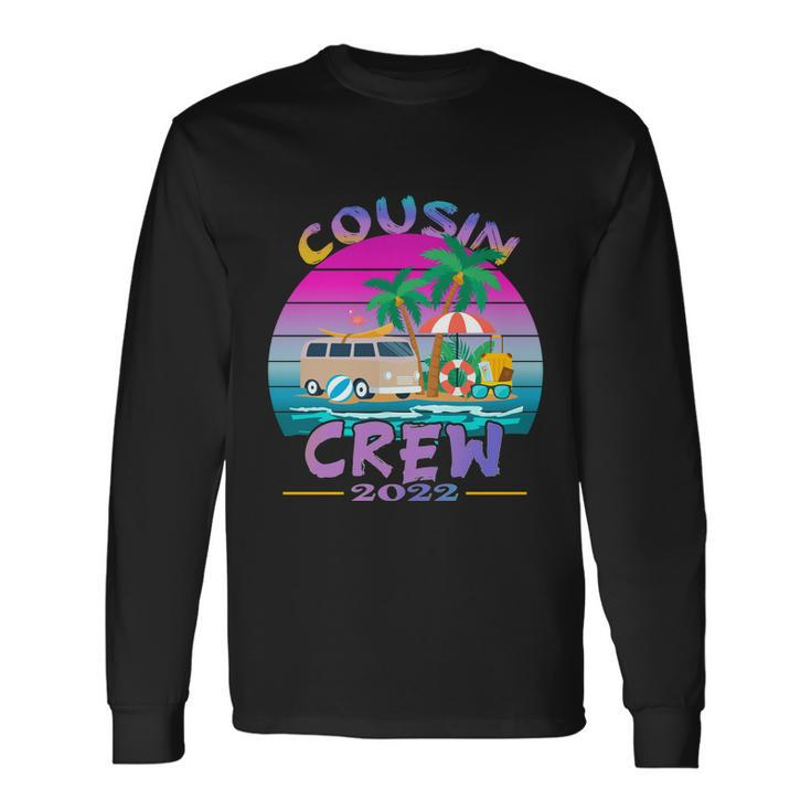 Sunset Cousin Crew Vacation 2022 Beach Cruise Reunion Long Sleeve T-Shirt