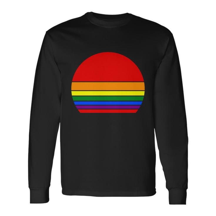 Sunset Lgbt Gay Pride Lesbian Bisexual Ally Quote V5 Long Sleeve T-Shirt