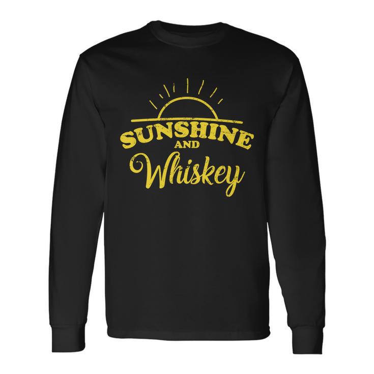 Sunshine And Whiskey Retro Summer Long Sleeve T-Shirt