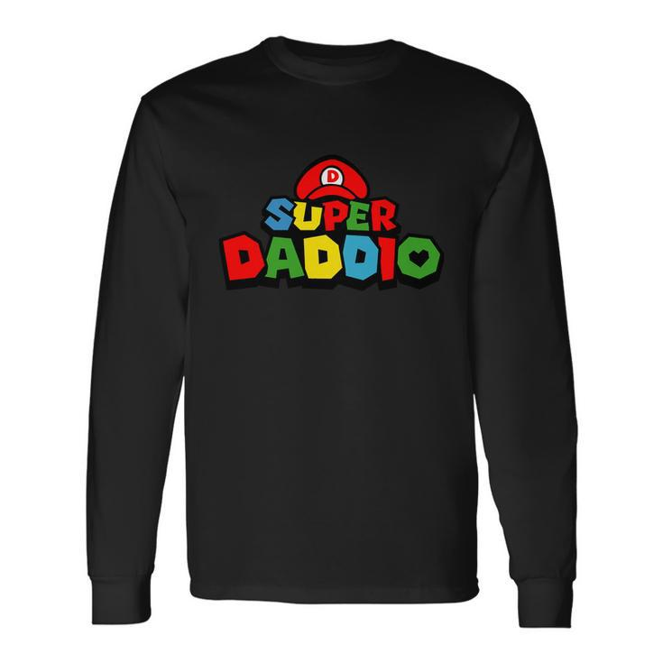 Super Dad Daddio Color Tshirt Long Sleeve T-Shirt Gifts ideas