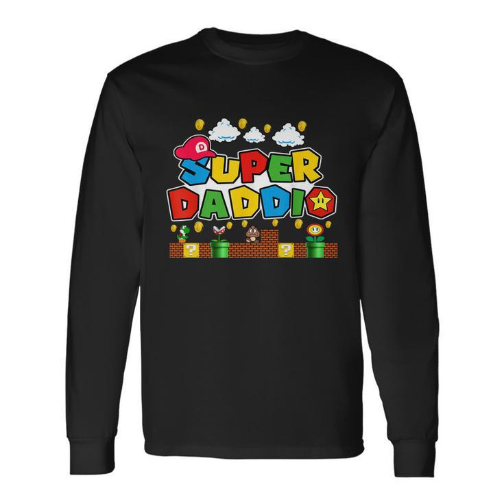 Super Daddio Super Dad Daddy Father Long Sleeve T-Shirt Gifts ideas