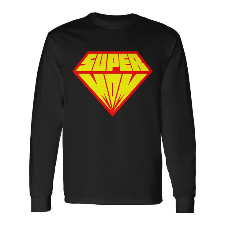Supermom Super Mom Crest Tshirt Long Sleeve T-Shirt