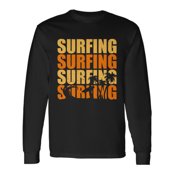 Surfing Retro Beach Long Sleeve T-Shirt Gifts ideas