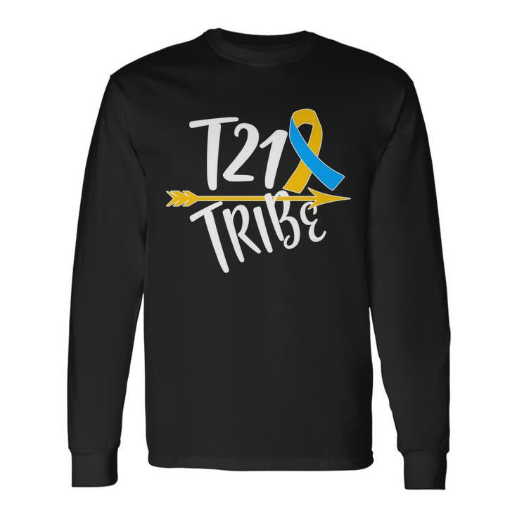T21 Tribe Down Syndrome Awareness Tshirt Long Sleeve T-Shirt