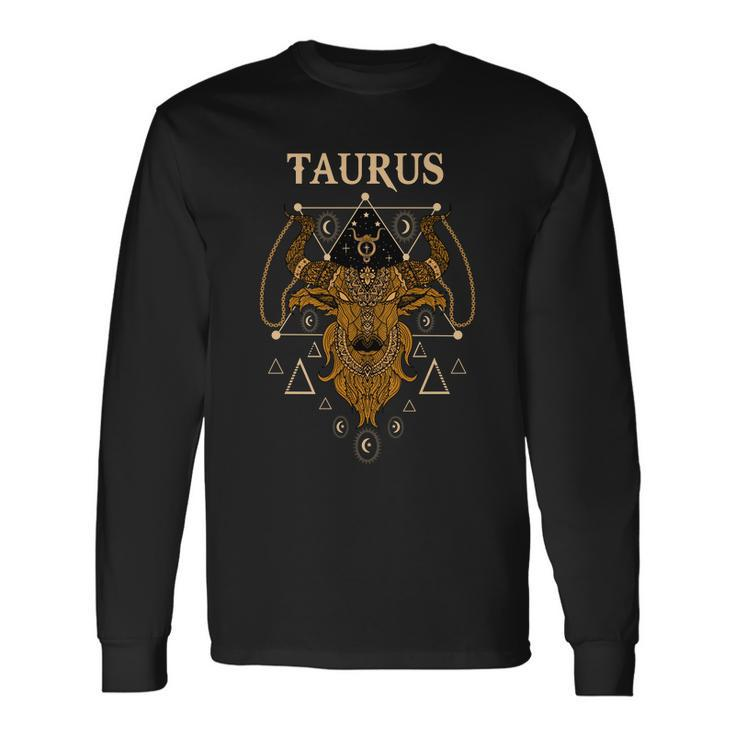 Taurus Zodiac Tshirt Long Sleeve T-Shirt