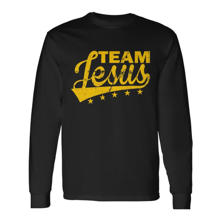 Team Jesus Vintage Christian Tshirt Long Sleeve T-Shirt