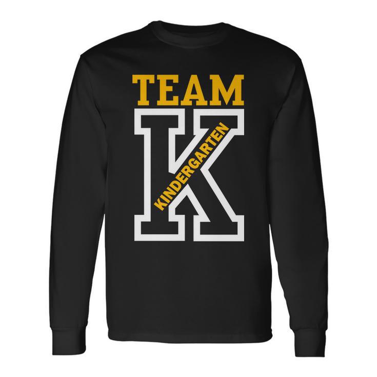 Team Kindergarten Teacher Logo Tshirt Long Sleeve T-Shirt