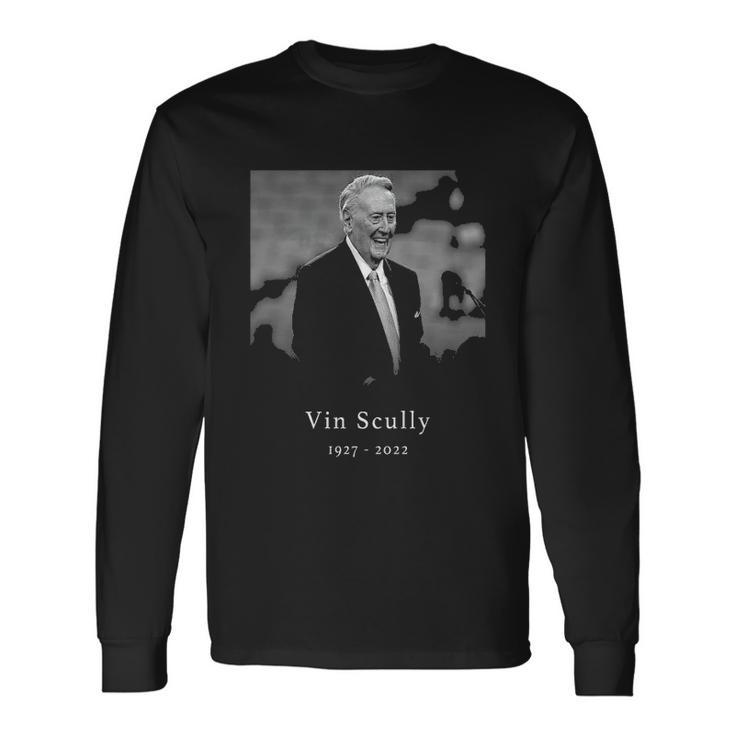 Thank You For The Memories RIP Vin Scully 1927 2022 Long Sleeve T-Shirt