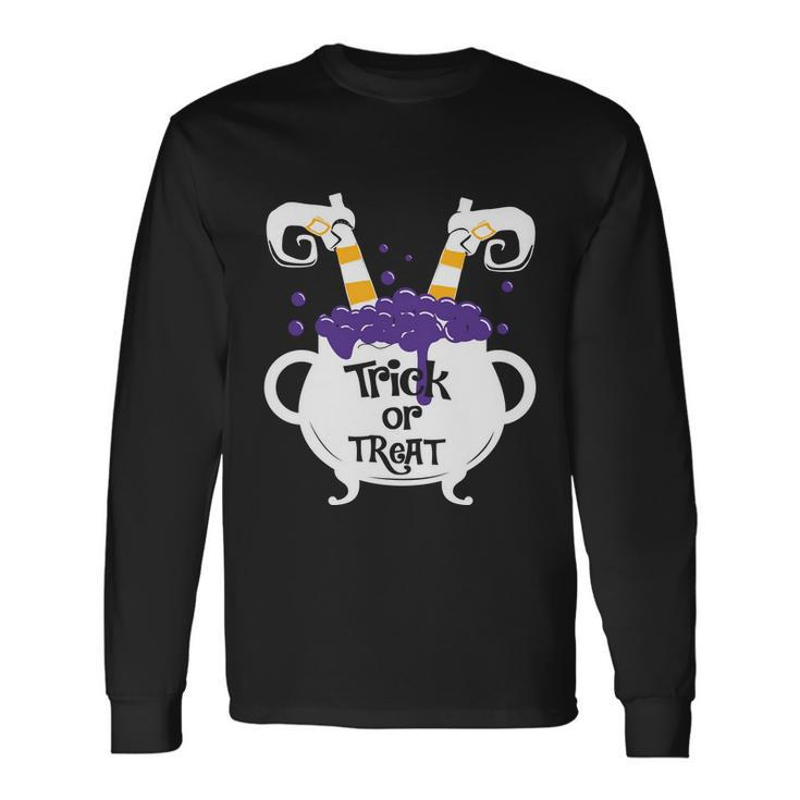 Trick Or Treat Halloween Quote Long Sleeve T-Shirt