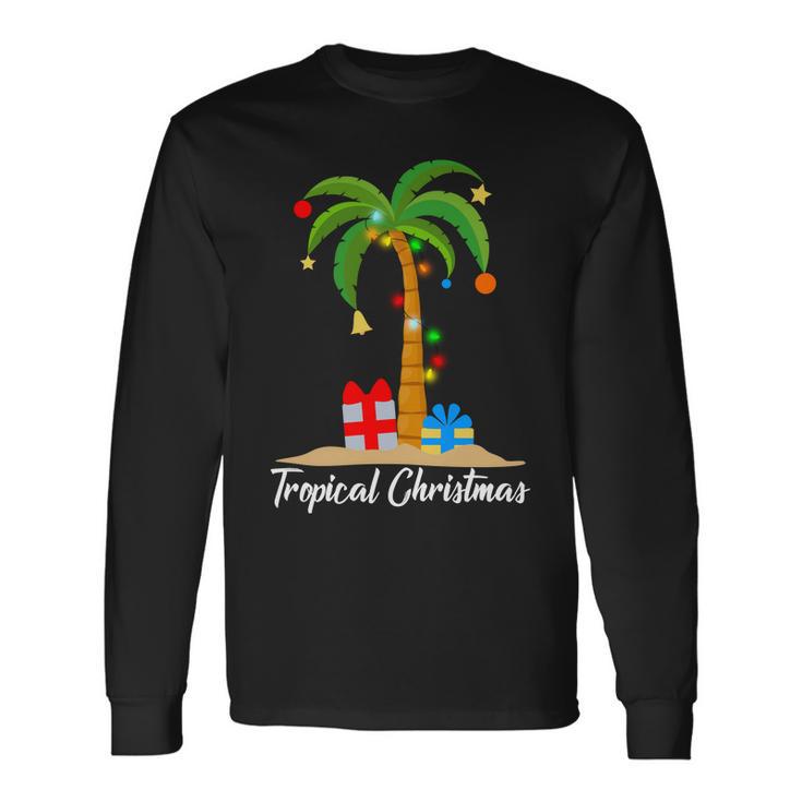 Tropical Christmas Long Sleeve T-Shirt