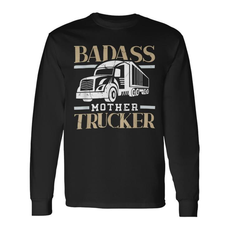 Trucker Trucker Accessories For Truck Driver Motor Lover Trucker_ V11 Long Sleeve T-Shirt